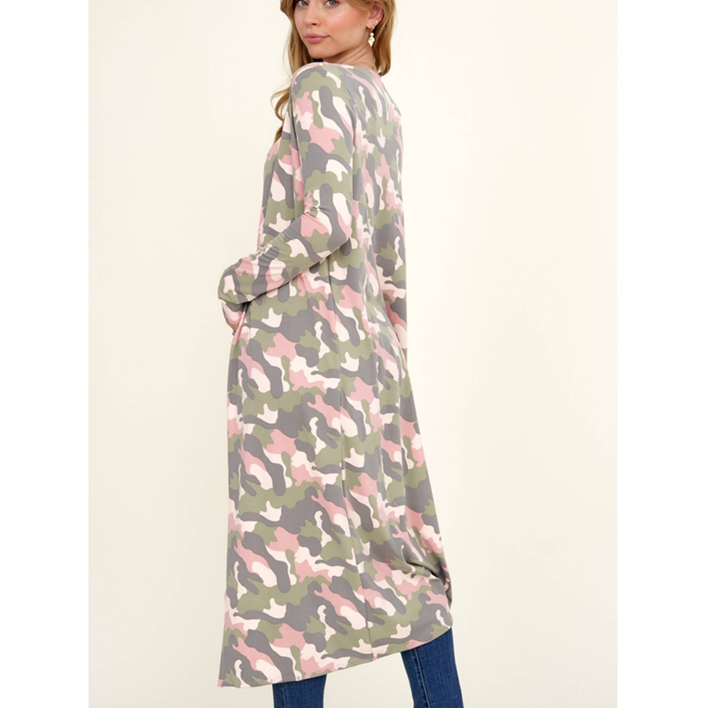 Timeless - Wholesale Cardigan - Women's - Knee Length Printed Long Sleeve Cardigan19