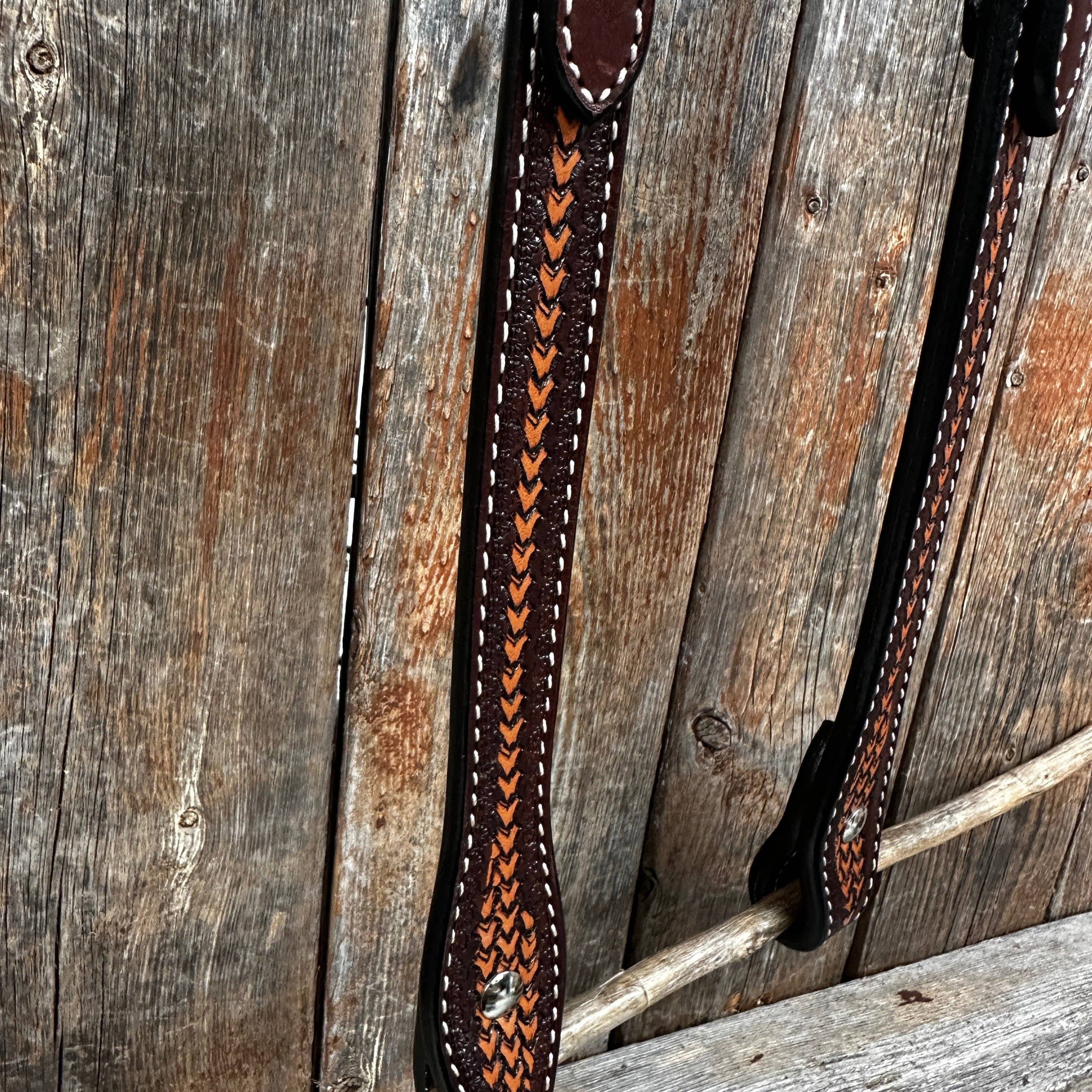 Rodeo Drive - Wholesale Horseback Riding Gear - Foxtail Two Tone One Ear Headstall / Bridle #243362