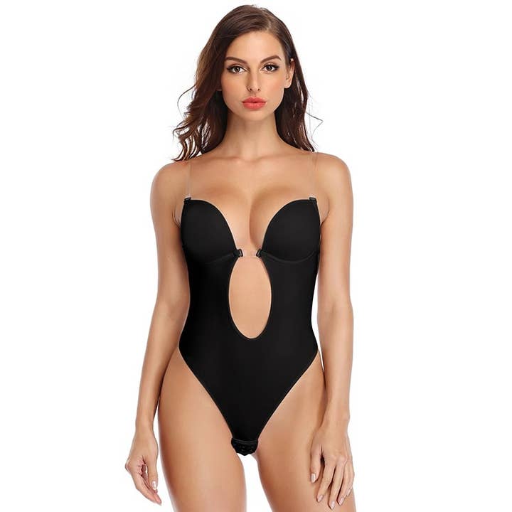 V-Neck Strapless Backless Bodysuit Shapewear for wholesale by The Lounge Edit