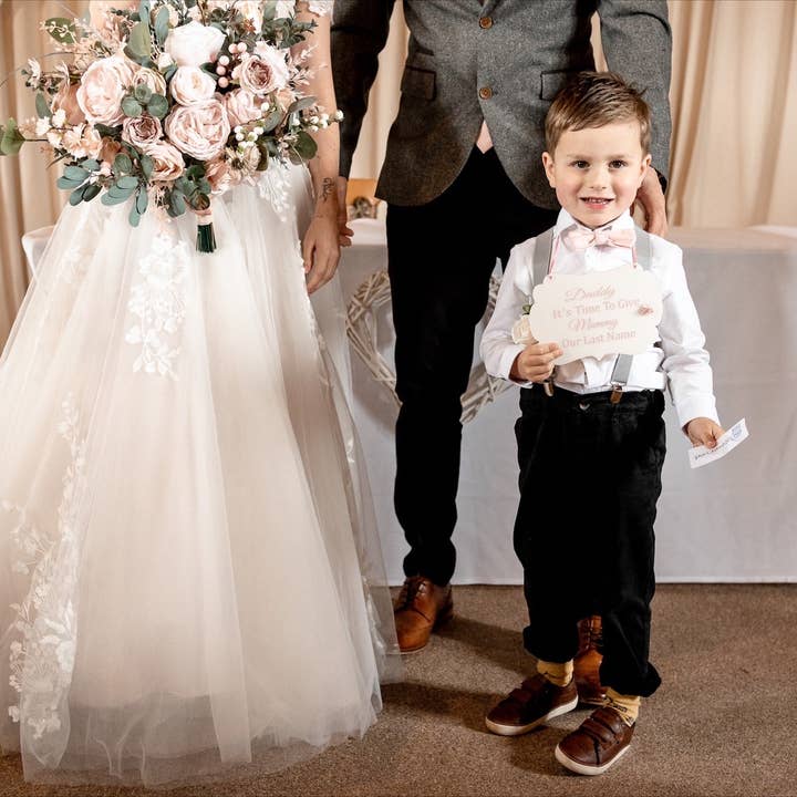 Dickie Bow – wholesale Bow Tie - Kids – Tallulah Boys Dusty Pink Bow Tie4