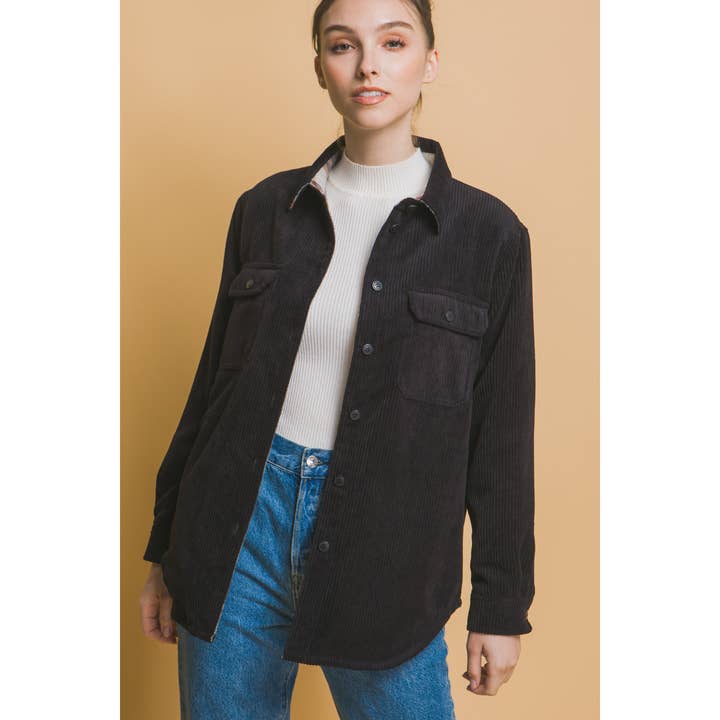 HiteJeans - Venta al por mayor Chaqueta - Mujer - Chaqueta de cuadros reversibles de pana