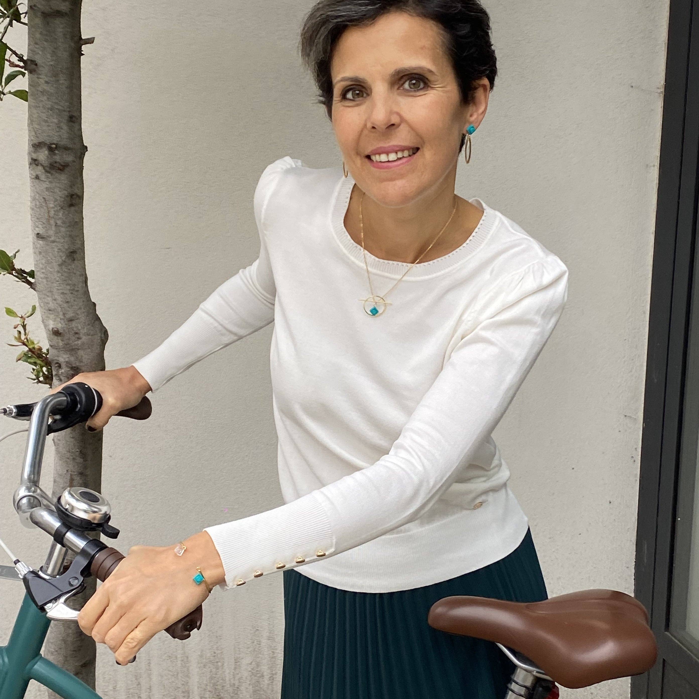 Brique d'Oreille - Wholesale Pendant/Charm Necklace - Geometric necklace with a Lego brick - Les Astucieuses12