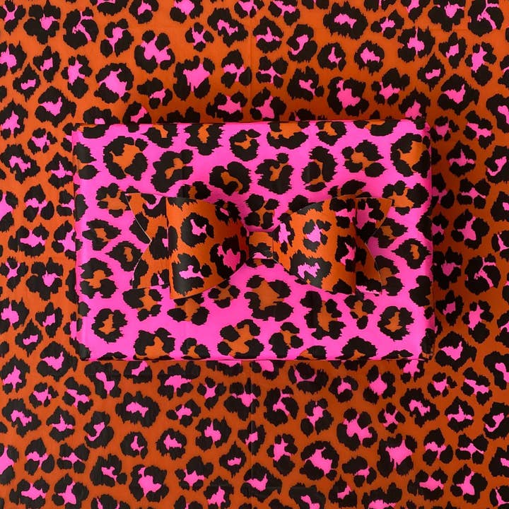 Petra Boase Ltd – Großhandel Seidenpapier – Luxus-Taschentuchpapier / Leopard - Ingwer & Pink