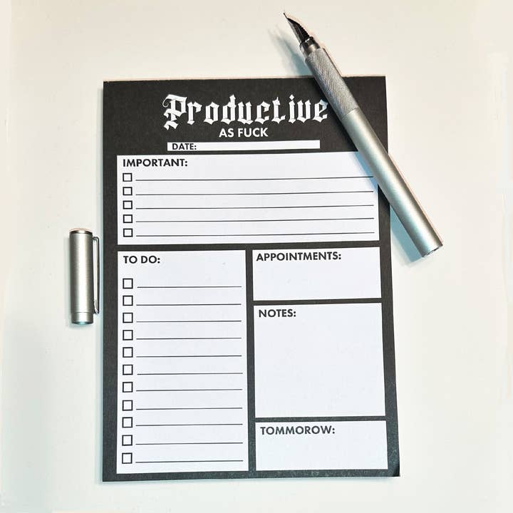 Productive AF Notepad / Daily Desk Planner for wholesale by Yalla Yasmeen