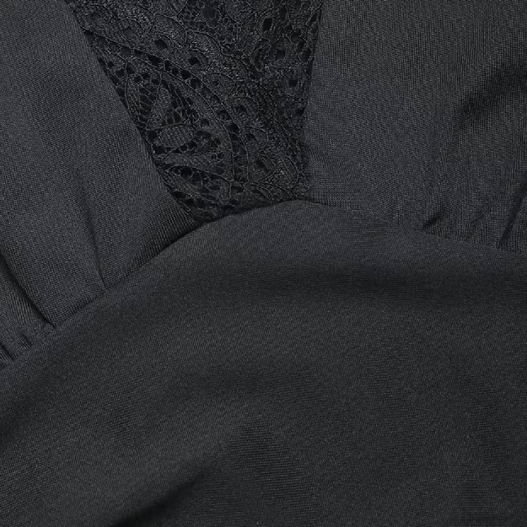 The Moment Collection – Vestido - Mulher por atacado – Vestido longo maxi macio, elástico, com decote profundo e mangas longas9