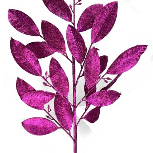 30" Hetrosa glitterbladsspray 7 stjälkar 86008BT för wholesale av Trendy tree