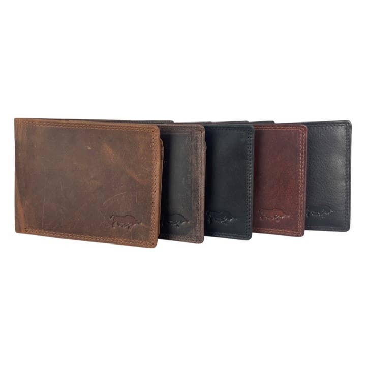 Billfold Wallet Brown - Genuine Leather - RFID for wholesale by Arrigo