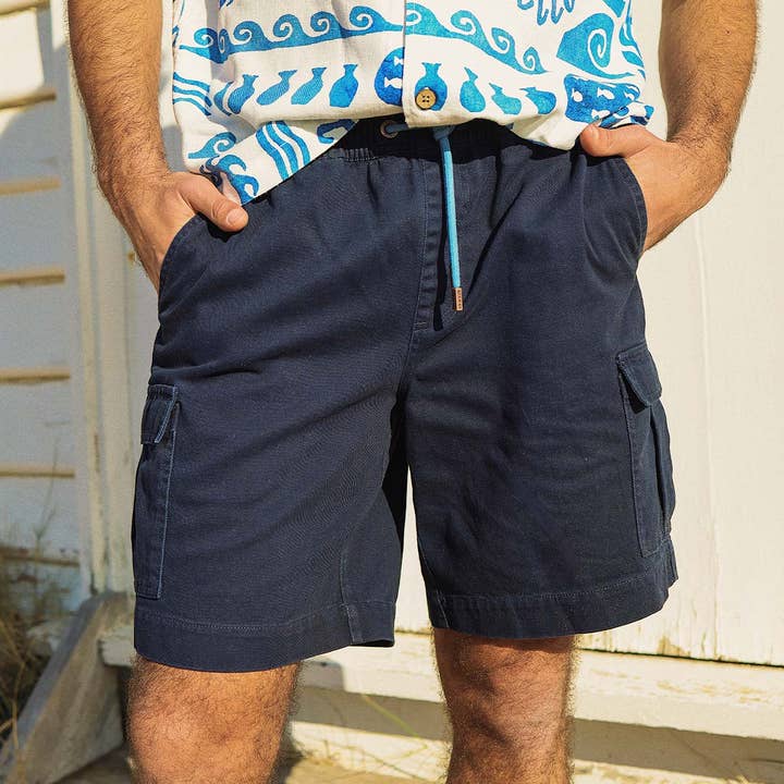 Utility Shorts in Navy for wholesale by Skwosh
