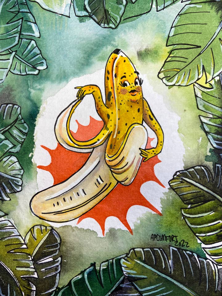 Banana Peep Show Print for wholesale by Apcomfort