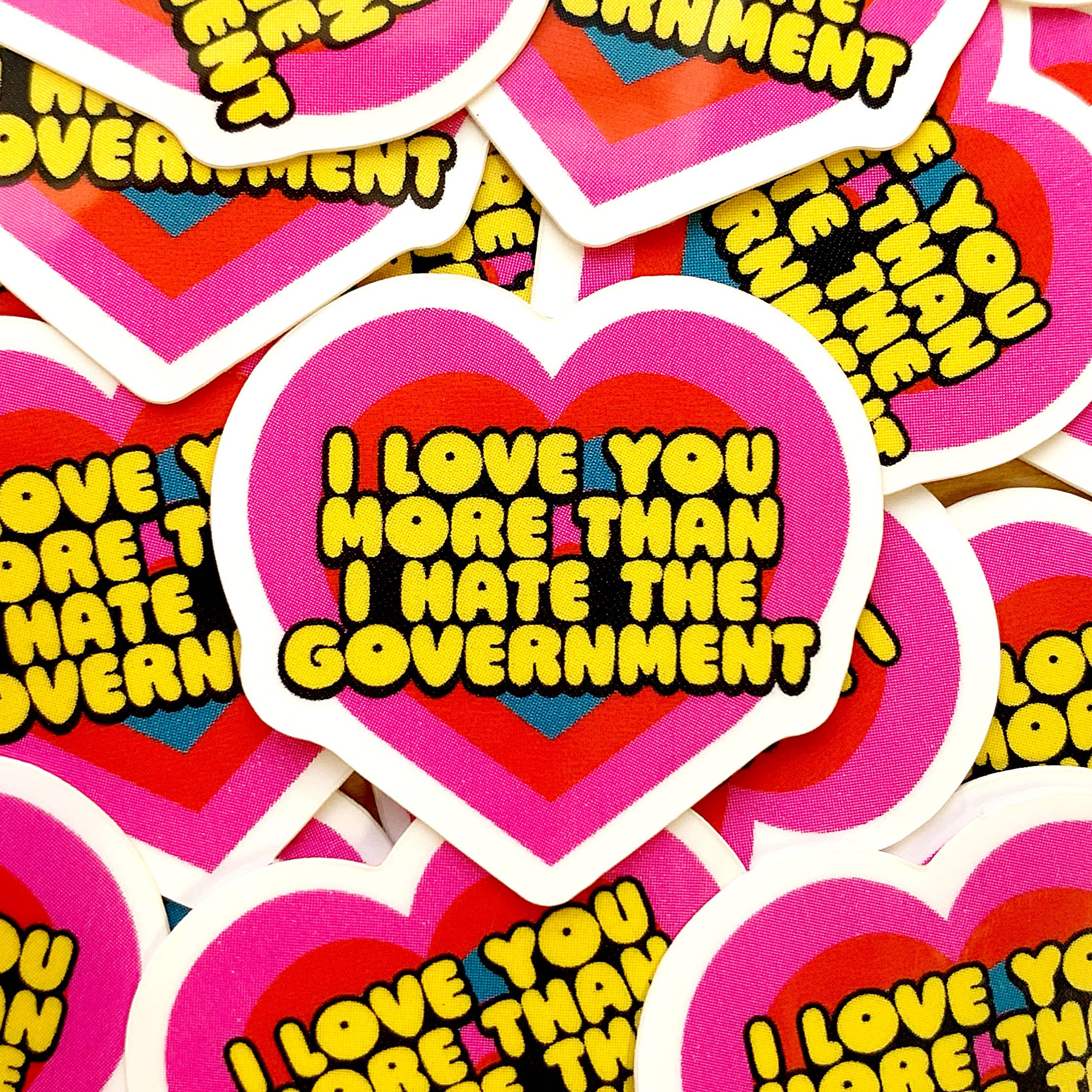 Krystan Saint Cat - Wholesale Sticker - I Love You More Than I Hate The Government Mini Sticker1