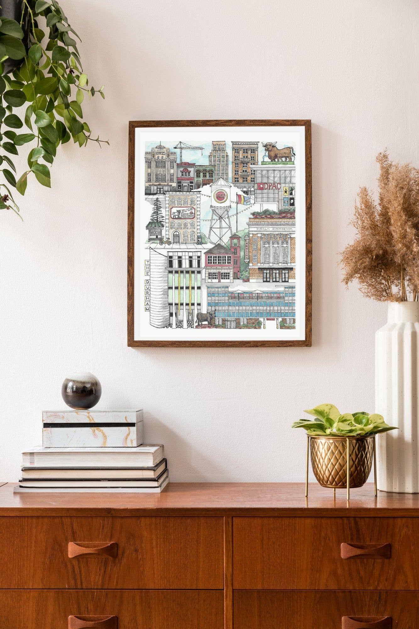 Papermill Creative - Wholesale Art Print - Downtown Durham, North Carolina watercolor art print2