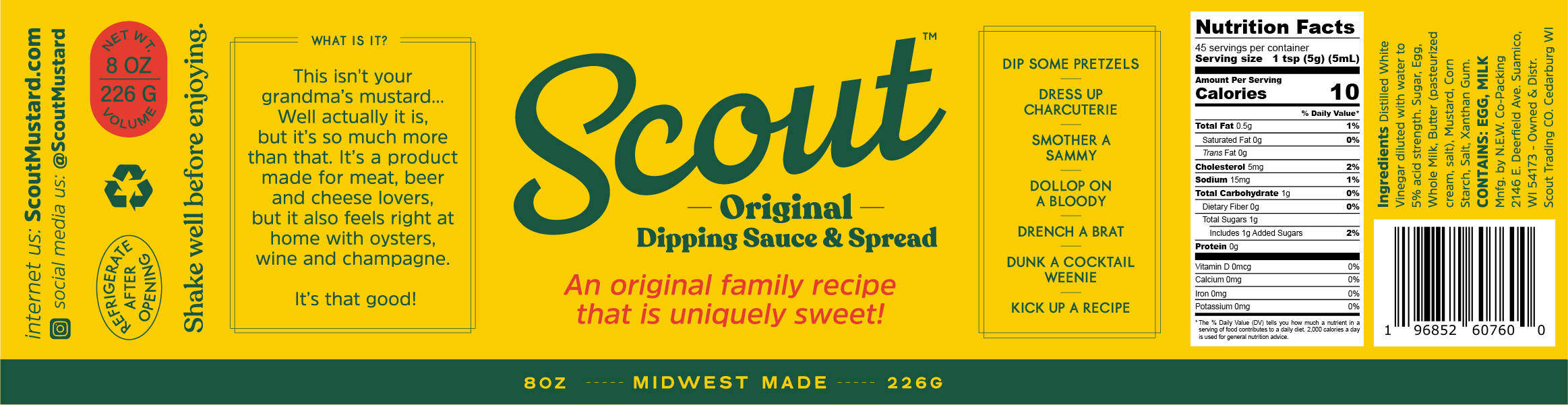 Scout Trading Co - Wholesale Mustard - Scout Dipping Sauce - Original Mustard1