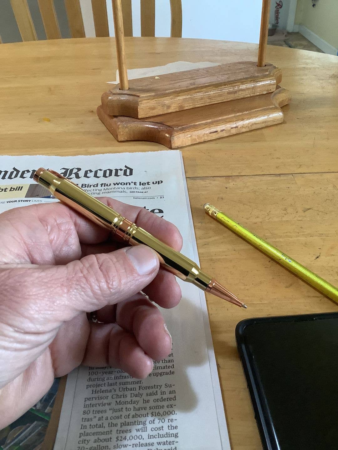 Old Southern Brass - Vente Stylos - Stylo à torsion rechargeable avec douille réelle de balle .3087