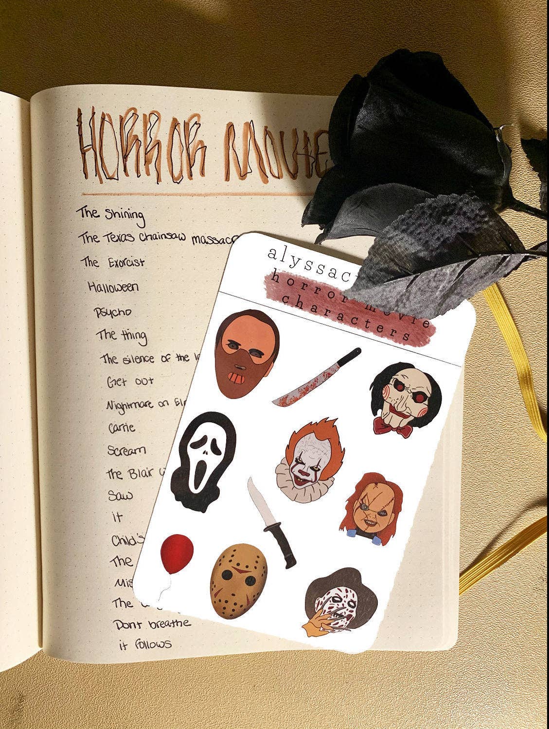 darkivyboutique - Wholesale Sticker - Horror Movie Sticker Sheet2