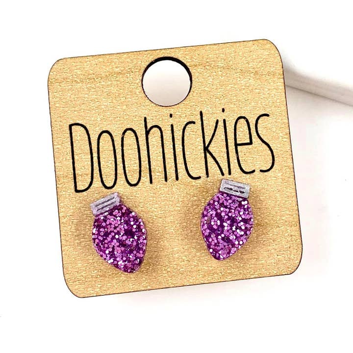 Doohickies - Vendita all'ingrosso Orecchini a bottone - Christmas Light Studs - Orecchini natalizi2