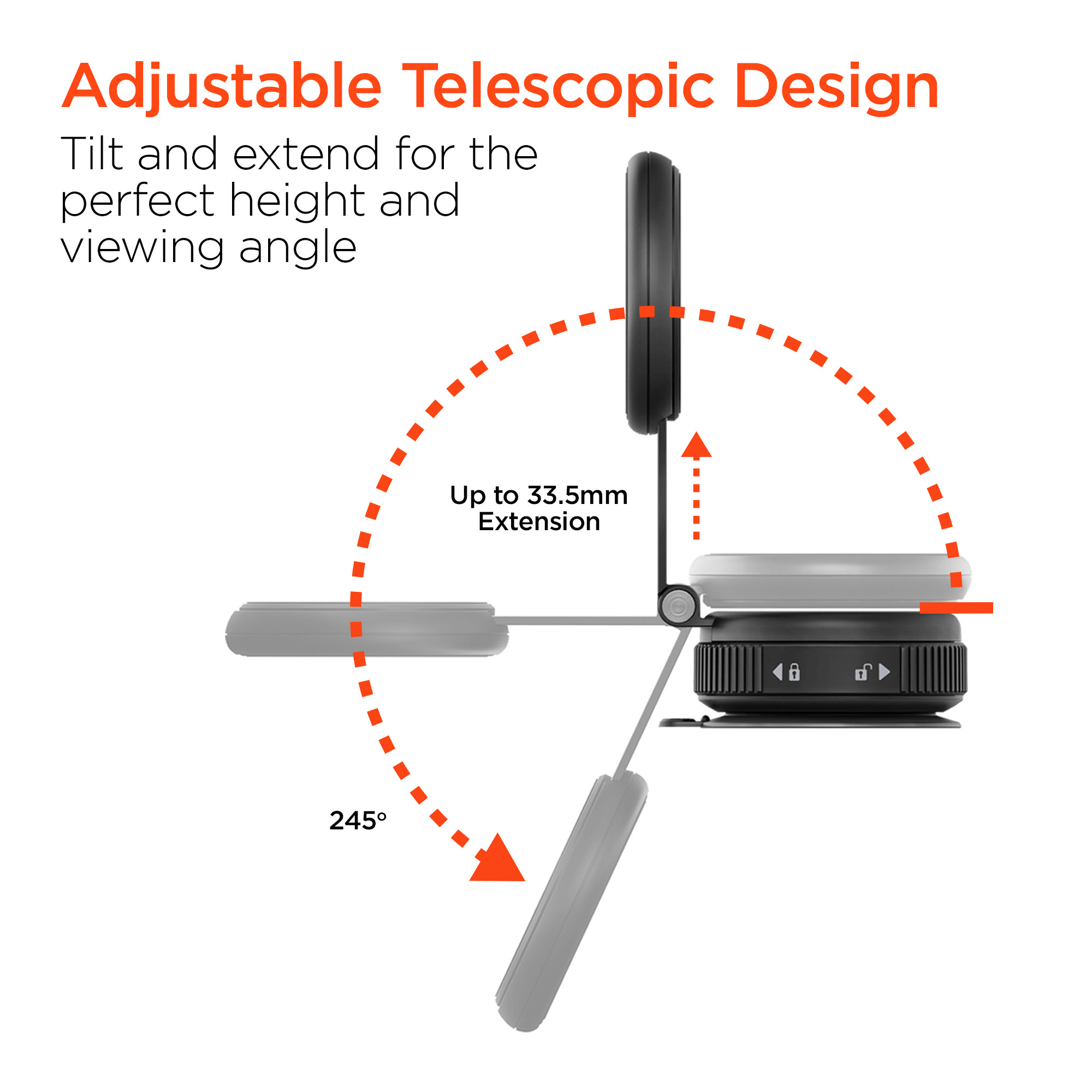 JupiterGear Home - Wholesale Phone/Tablet Stand - HyperGear Mag Vac Magnetic Phone Mount w Vacuum Suction Cup8