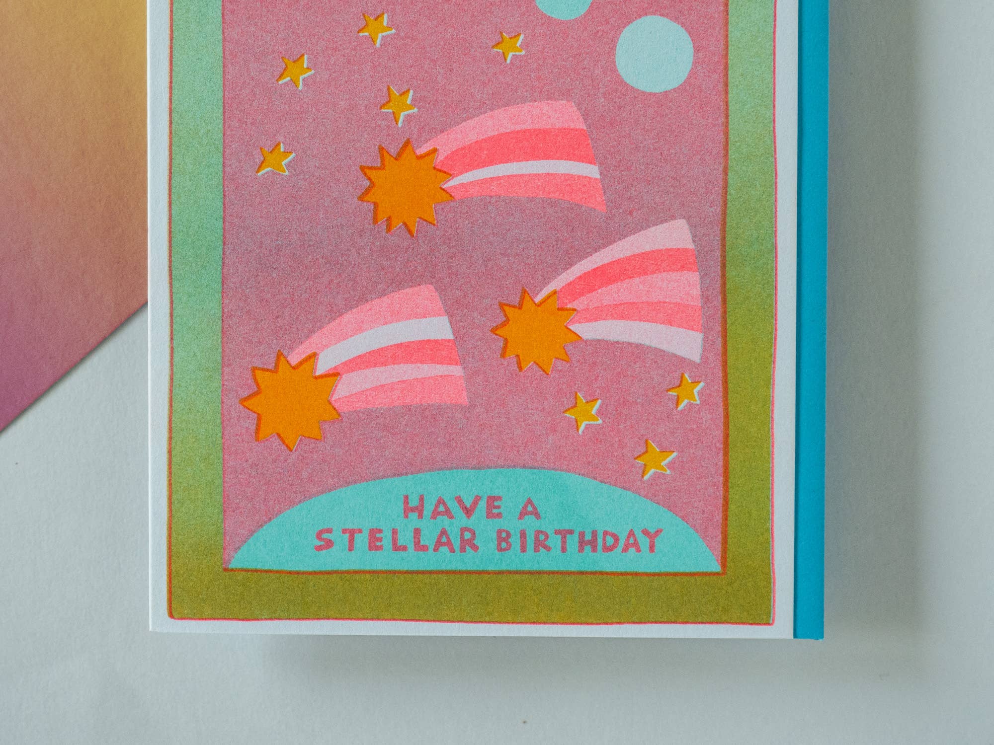 Katie Blanchard Art + Works - Wholesale Birthday Card - Have a Stellar Birthday - Risograph Greeting Card 2