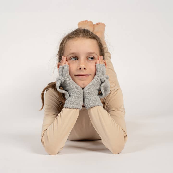 menique - Wholesale Handschoenen - Kinderen - Gebreide merinowollen handschoenen voor kinderen met omkeerbare vingertoppen6