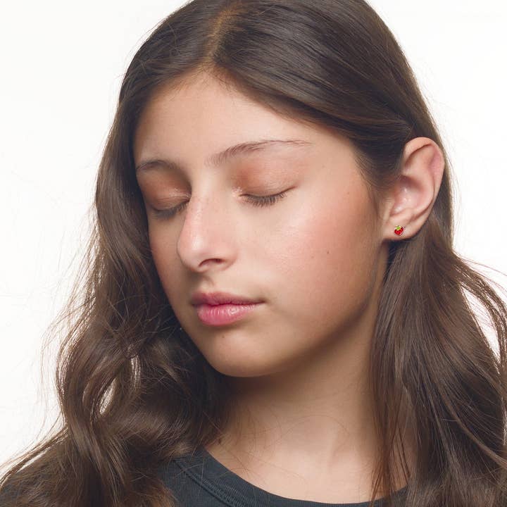 Brincos de morango Maia por atacado de coco + peach jewelry