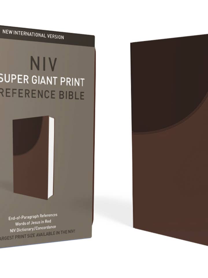 NIV Super Giant Print Reference Bible Leathersoft Brown for wholesale by HarperCollins Christian Publishing