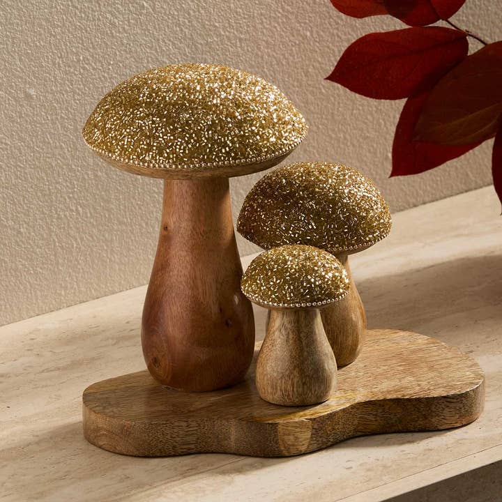 SERRV International - Wholesale Decorative Tabletop Object - Shimmering Mushrooms Display1