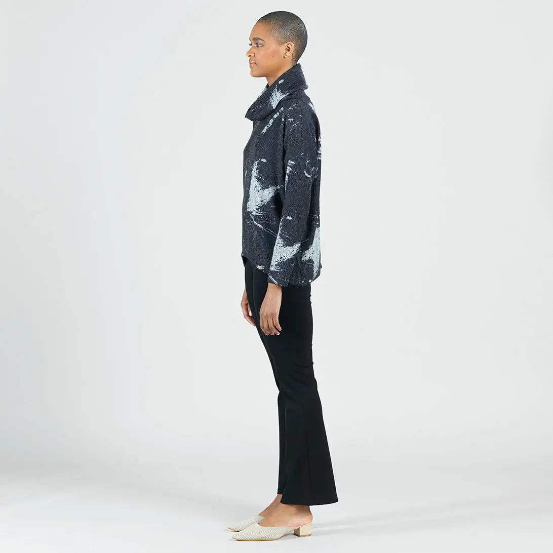 T92WP1 - Waffle Knit - Tipped Hem Sweater Top - Stone Splash for wholesale on Faire5