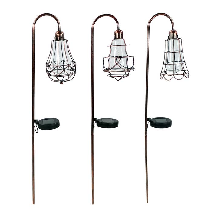 Alpine Corporation Solar Edison Bulb Stake w/ LED String for wholesale by Alpine Corporation