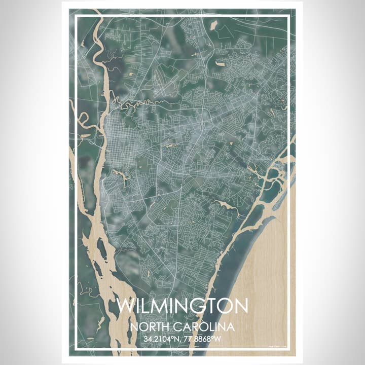 JACE.design – wholesale Art print – Wilmington NC Map Print Afternoon