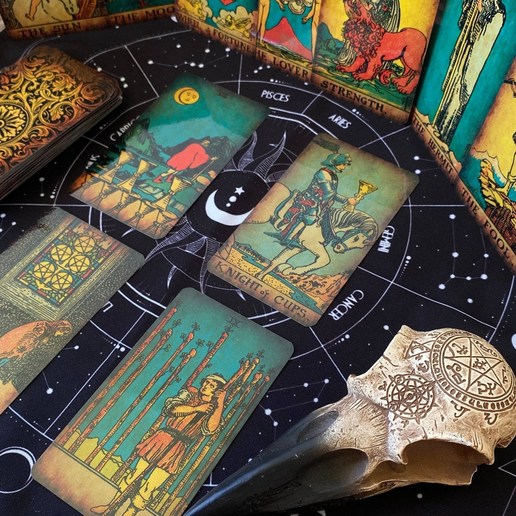 DarkForestLTD - Vente Cartes de tarot - Jeu de tarot vintage sans bordure The Rider Waite5