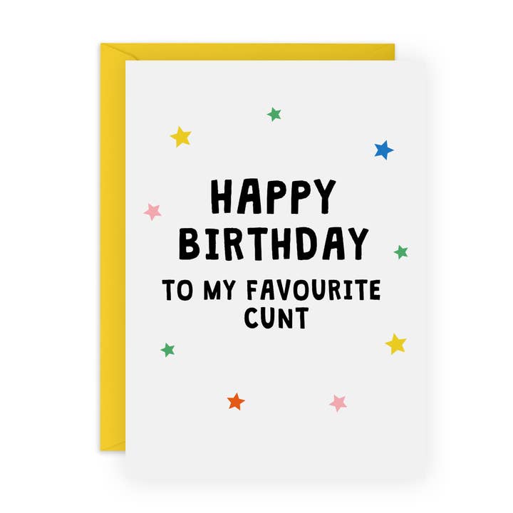 CARTE D'ANNIVERSAIRE DRÔLE PRÉFÉRÉE POUR LUI, ELLE pour la vente par Central 23 Cards