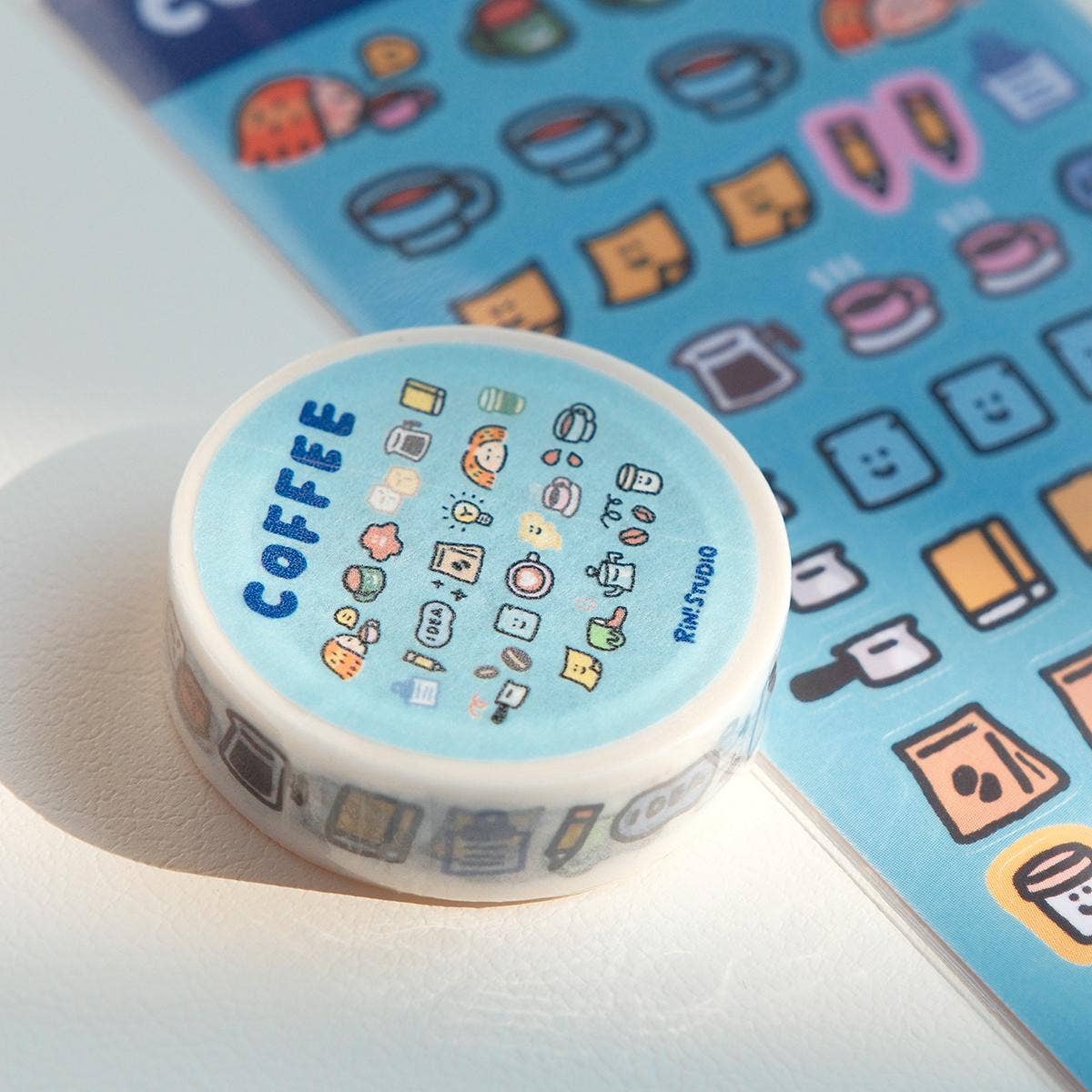 RiN! Studio US - Vendita all'ingrosso Nastro washi - Nastro Washi Caffè Kawaii: Mini Adesivi Emoji, Nastro per Scrapbooking e Artigianato3