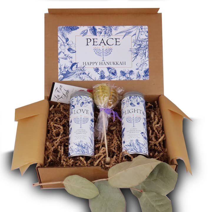 Joyeux Hanukkah - Coffret Cadeau Paix, Amour et Lumière pour la vente par The Tea Can Company