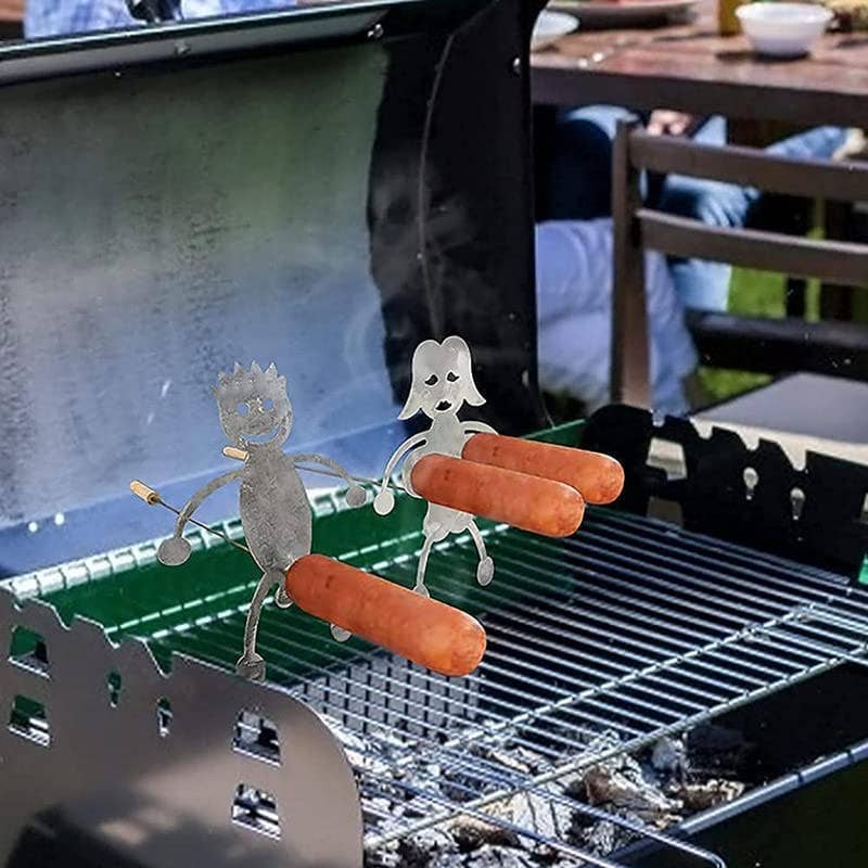 The Wine Savant /  Khen Glassware - Vente Outil de gril pour l'extérieur - Brochette allongée en acier de 30 pouces pour feu, grill et barbecue pour garçon et fille10