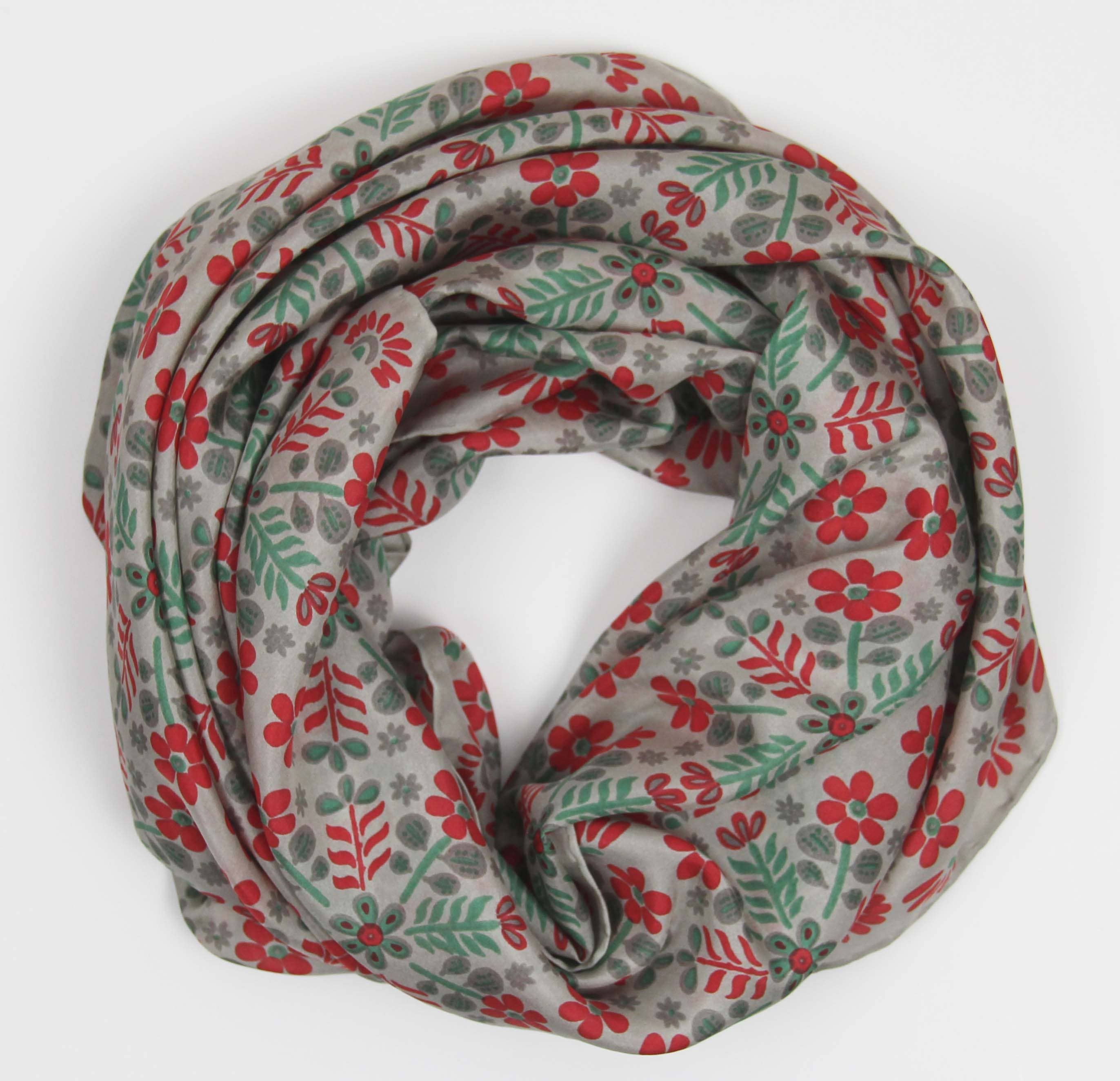 Les Belles Vagabondes - Wholesale Head Scarf - Women's - Square Silk Nina Red1