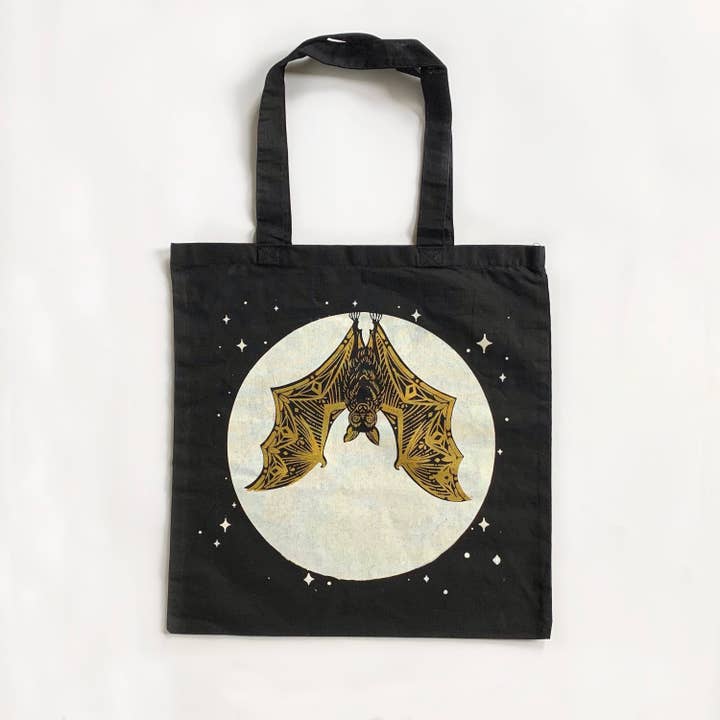 FLYING FOX TOTE BAG for wholesale by Anna Montagne Studio