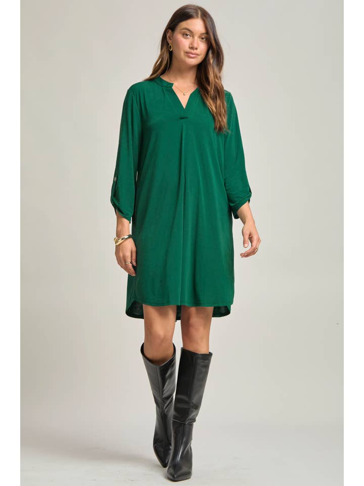 Dear Scarlett - Wholesale Dress - Women's - Solid A line 3/4 Sleeve Dress11