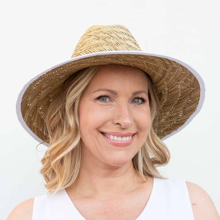 The Royal Standard – wholesale Hattaccessoar - Dam – Havana Solhatt Tan/Vit En Storlek
