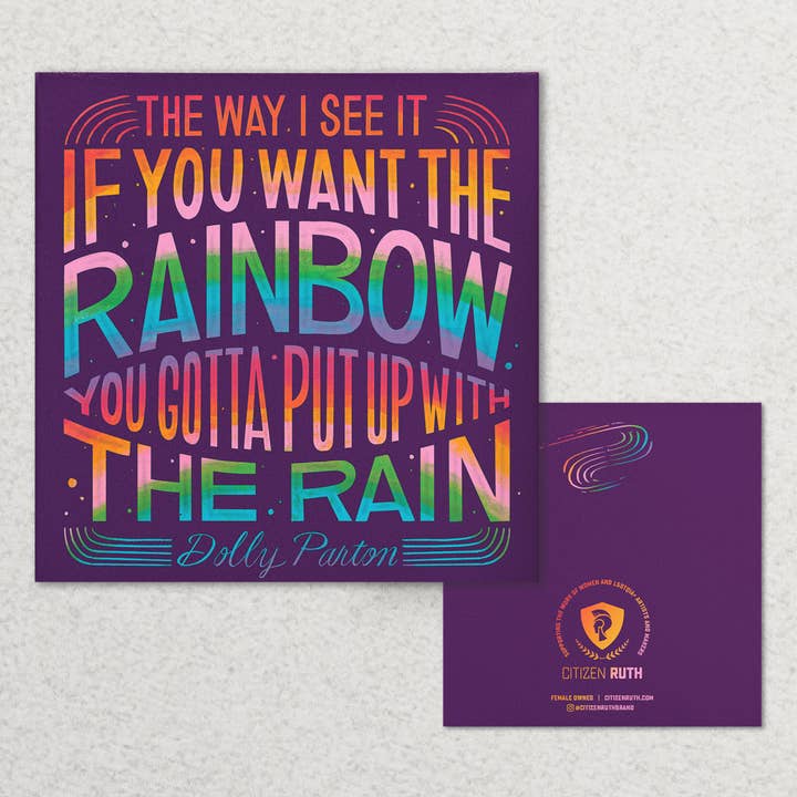 Si tu veux la carte Rainbow pour la vente par Citizen Ruth