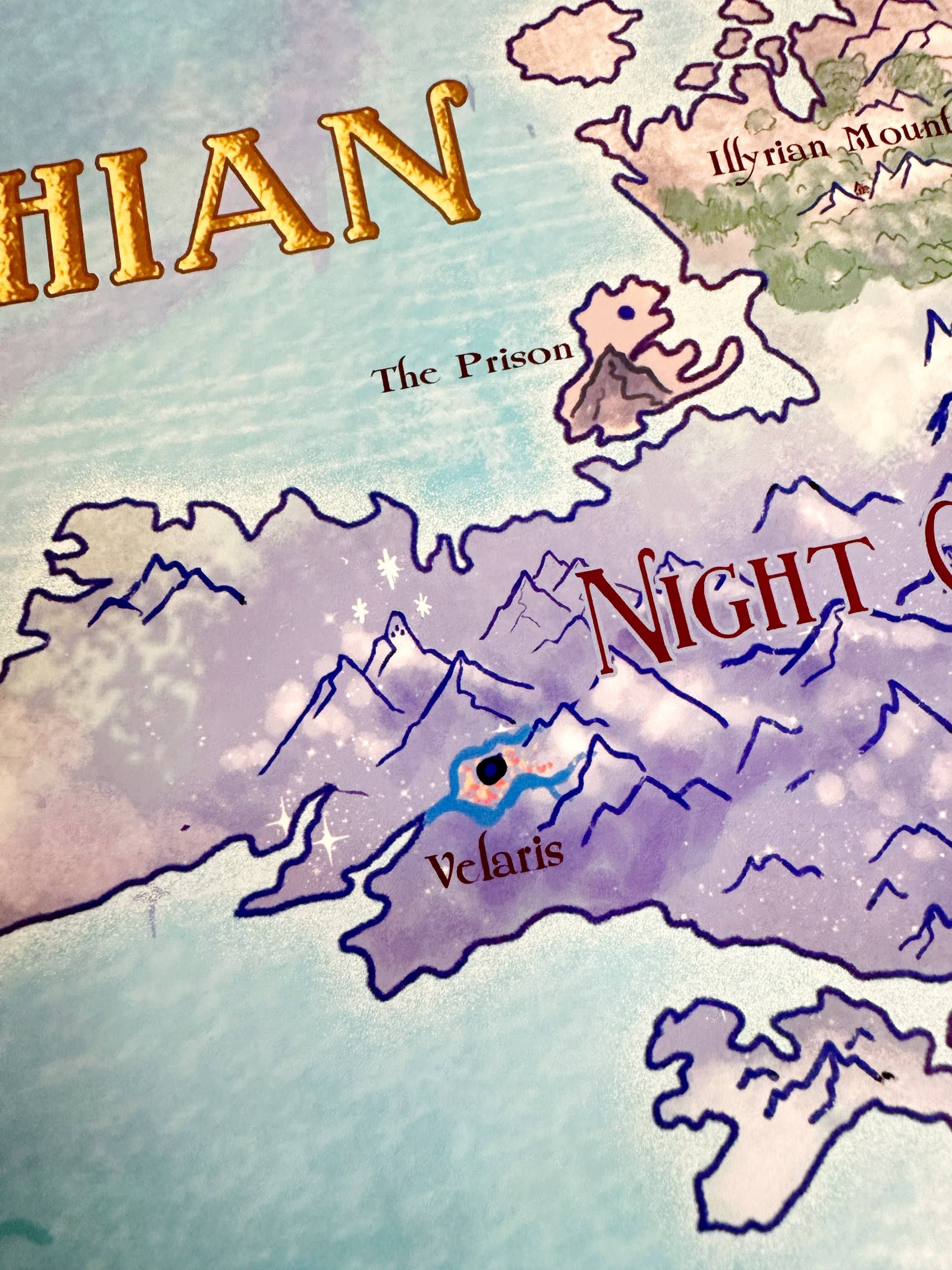 Awkward Affections – wholesale Art print – Prythian Map // Fantasy Landscapes // ACOTAR // Book Art11