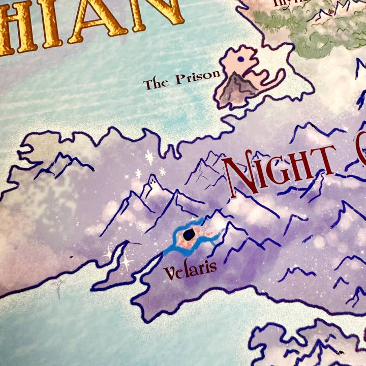 Awkward Affections – wholesale Art print – Prythian Map // Fantasy Landscapes // ACOTAR // Book Art11