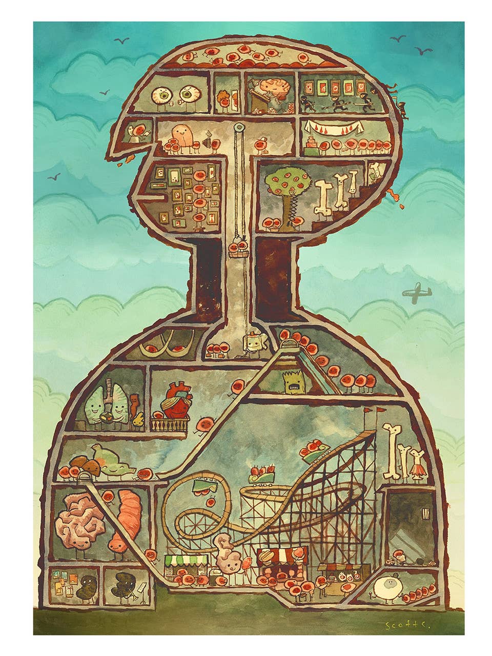 The Scott C Shop - Wholesale Puzzle - Adult - Body House 1000 Piece Puzzle2