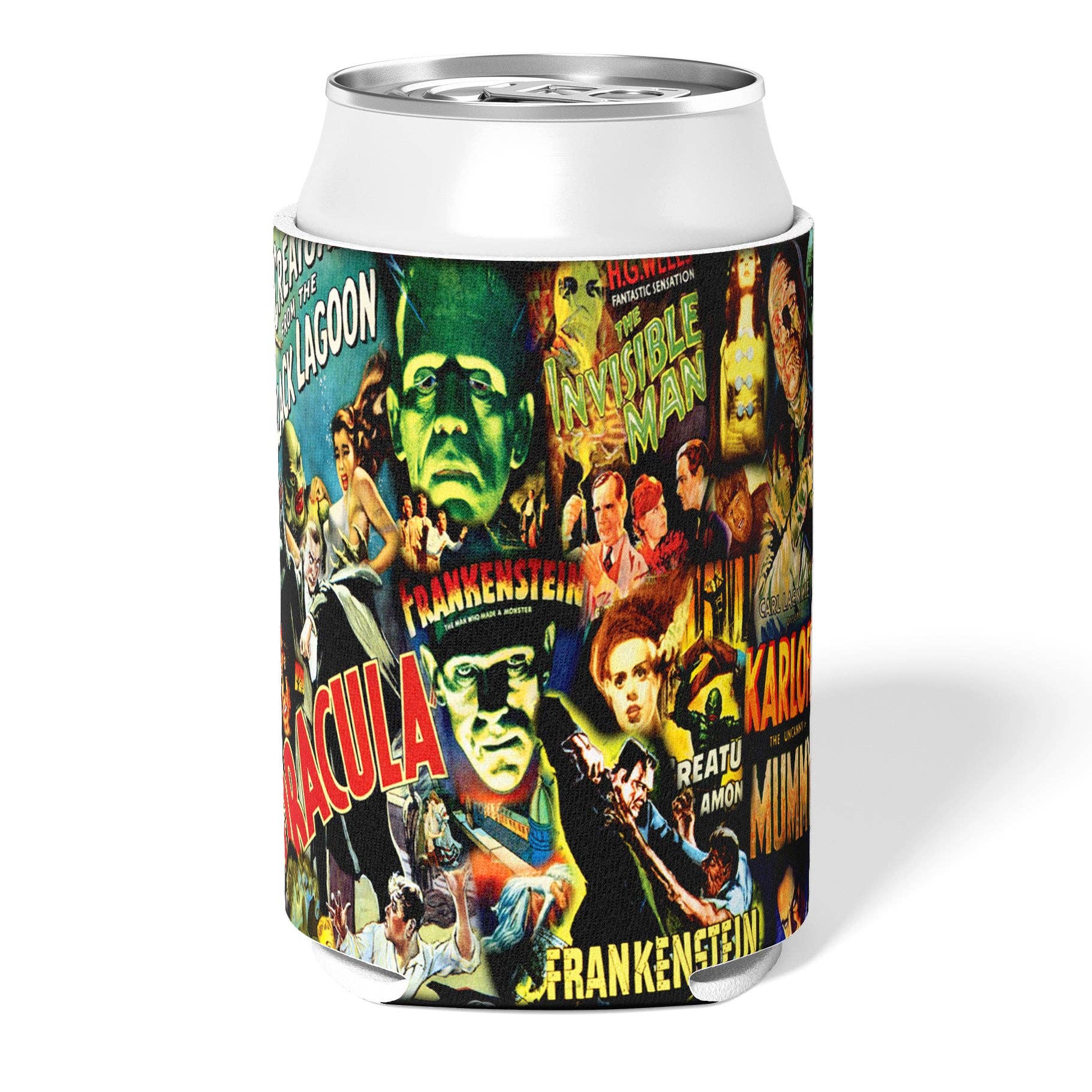 Shady Front - Wholesale Drink Huggers & Koozies - Universal Monsters Can Cooler0