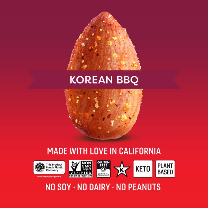 Octonuts California - Wholesale Nuts - Korean BBQ Roasted Almonds (1oz)3