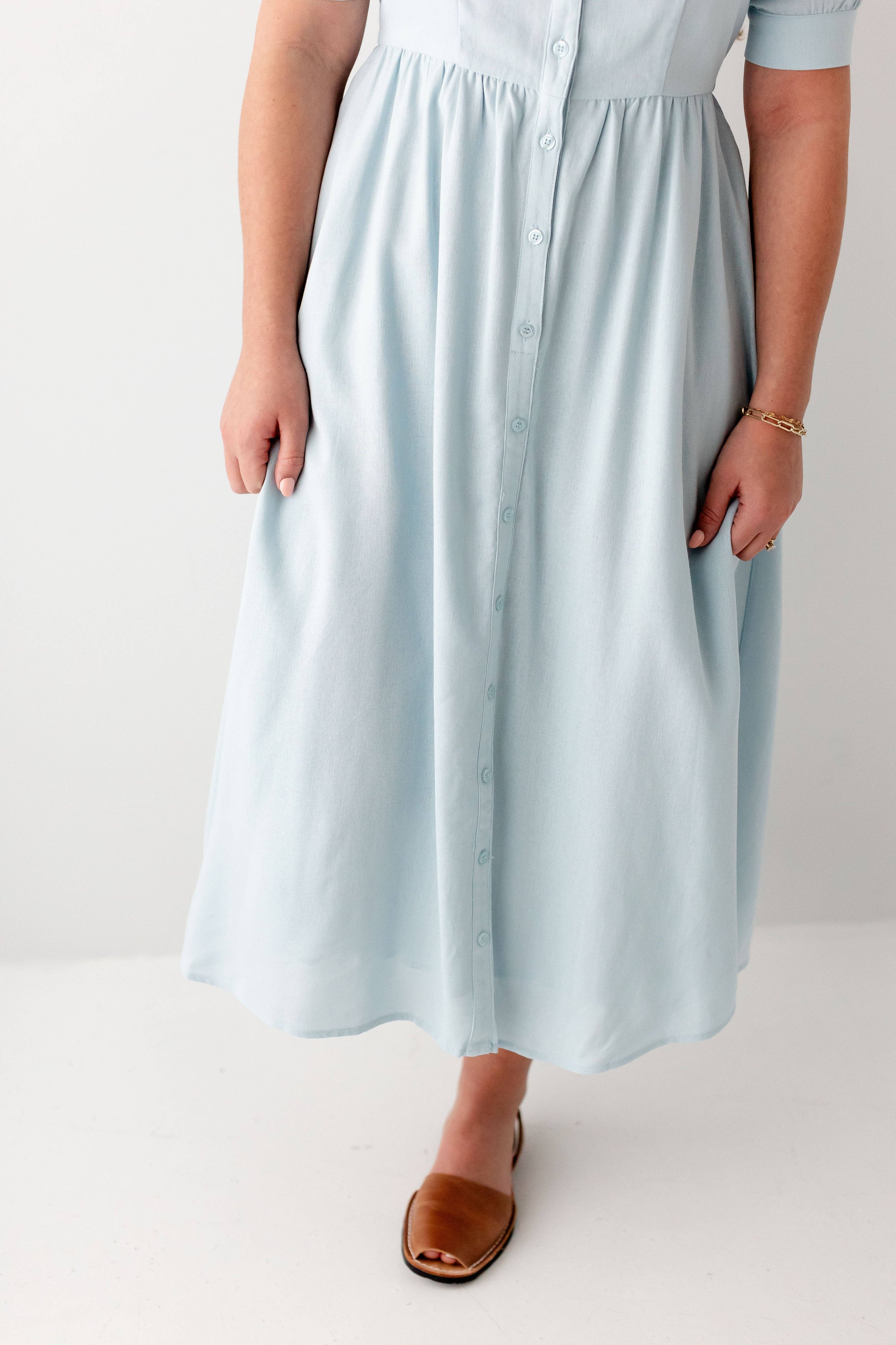 The Main Street Exchange - Wholesale Dress - Women's - 'Nora' Button Front A-Line Dress10