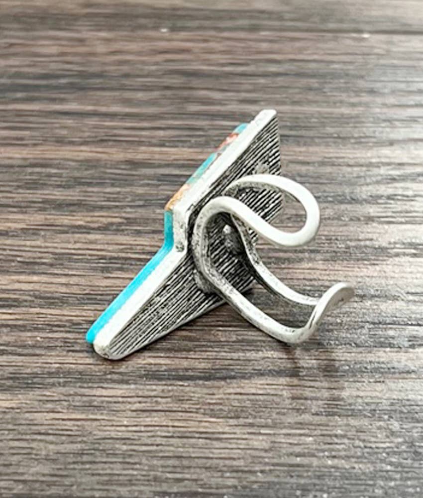 ISAC Trading Inc - Wholesale Cocktail/Statement Ring - 750468, Bolt Gemstone, Brass Adjustable Ring1