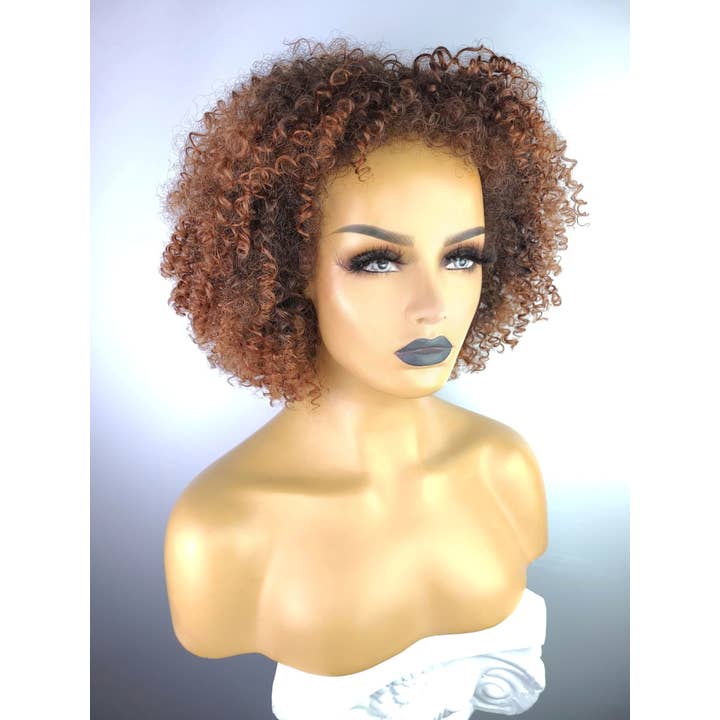 Celebrity Hair for Less - Wholesale Wig/hair piece - Afro Kinky Curly Wig with Afro Hairline, 10"4