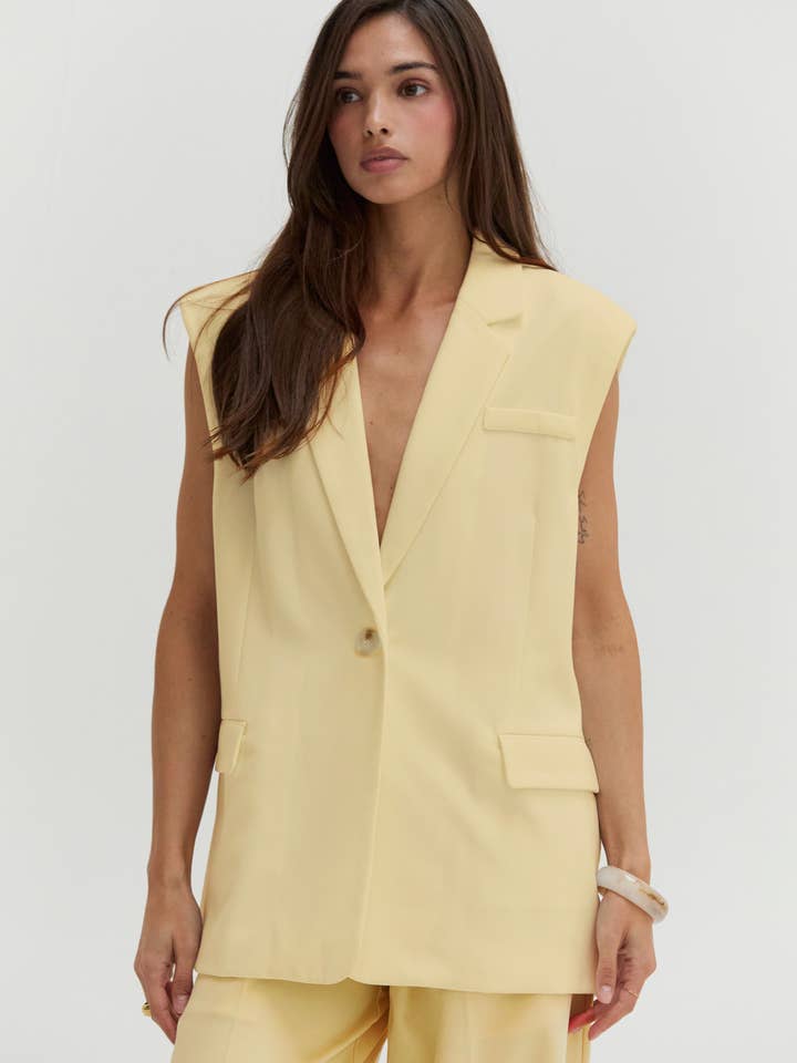 CJ8504 - Sasha Sleeveless Blazer Vest for wholesale by Crescent