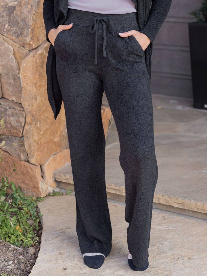 Bambü Wide Leg Lounge Pants in Black for wholesale on Faire0