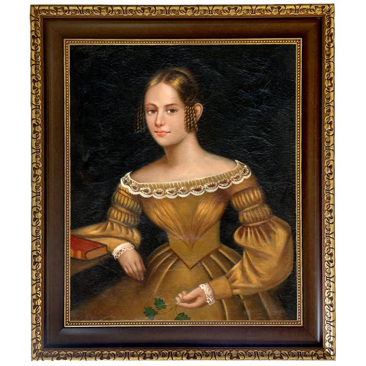Madison Bay Co. - Historical Home Decor Reproductions - Wholesale Painting/drawing - Portrait of a Woman in Yellow Dress Painted Print on Canvas84