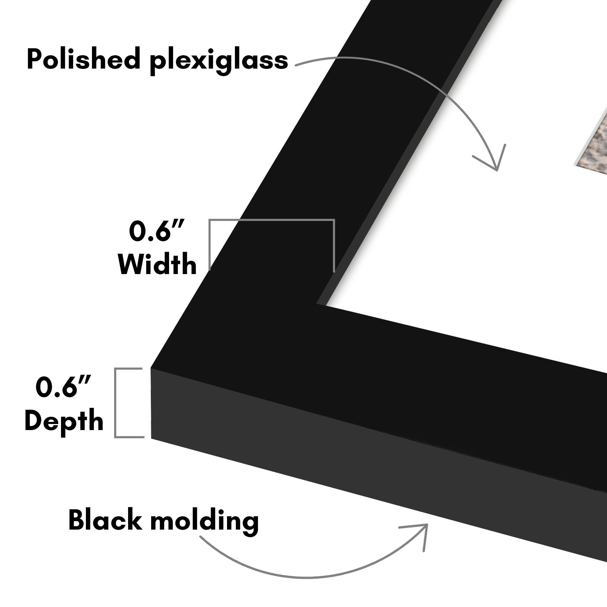 Americanflat - Wholesale Picture Frame - Americanflat 5 Pack Picture Frames With Mat Plexiglass Cover82